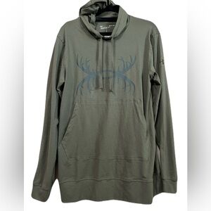 Men’s new with tag size small under Armour deer antler logo light hoodie olive